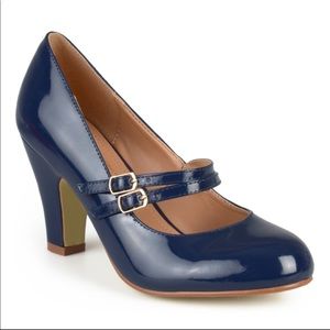 Journey Collection cute blue heels for women